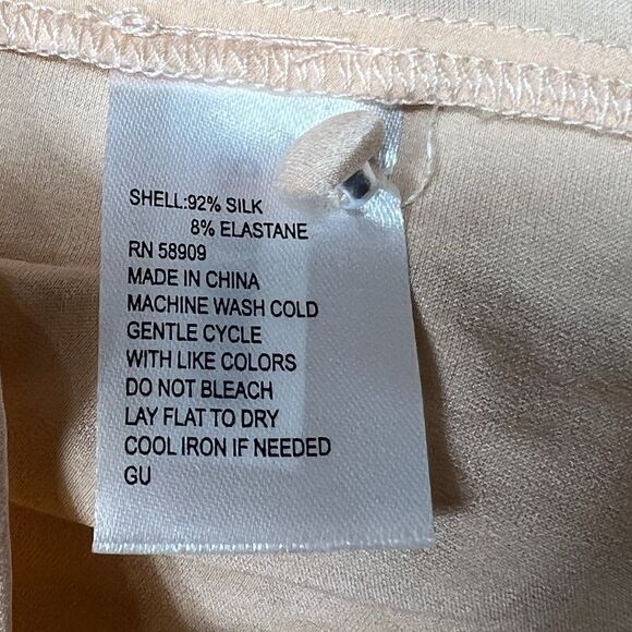 Antonio Melani Blouse Chelsea Halter Womens Large Peach Silk Blend Sleeveless - Picture 8 of 11